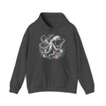 Matching Couple Sweatshirt - Octopus & Jellyfish Matching Couple Hooded Sweatshirt Geometric Art His Hers Couple Gift - Design A