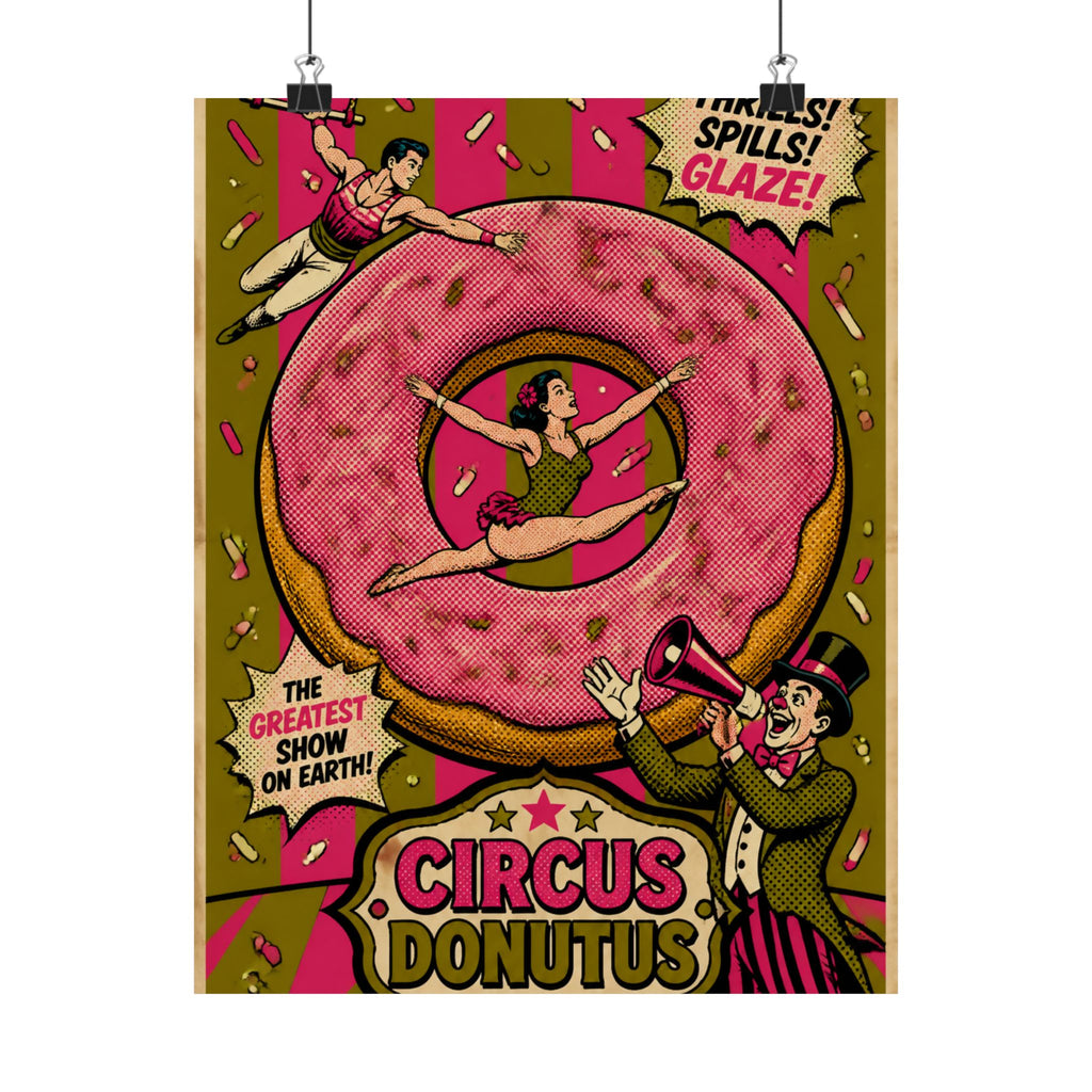 Donut Circus Ring Wall Art Poster 18×24 Pop Art Living Room Decor Maximalist Print