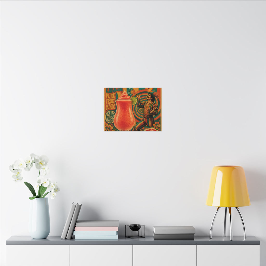 Daiquiri Fruit Juggler Wall Art Canvas 16×20 Psychedelic Cafe Decor Maximalist Print