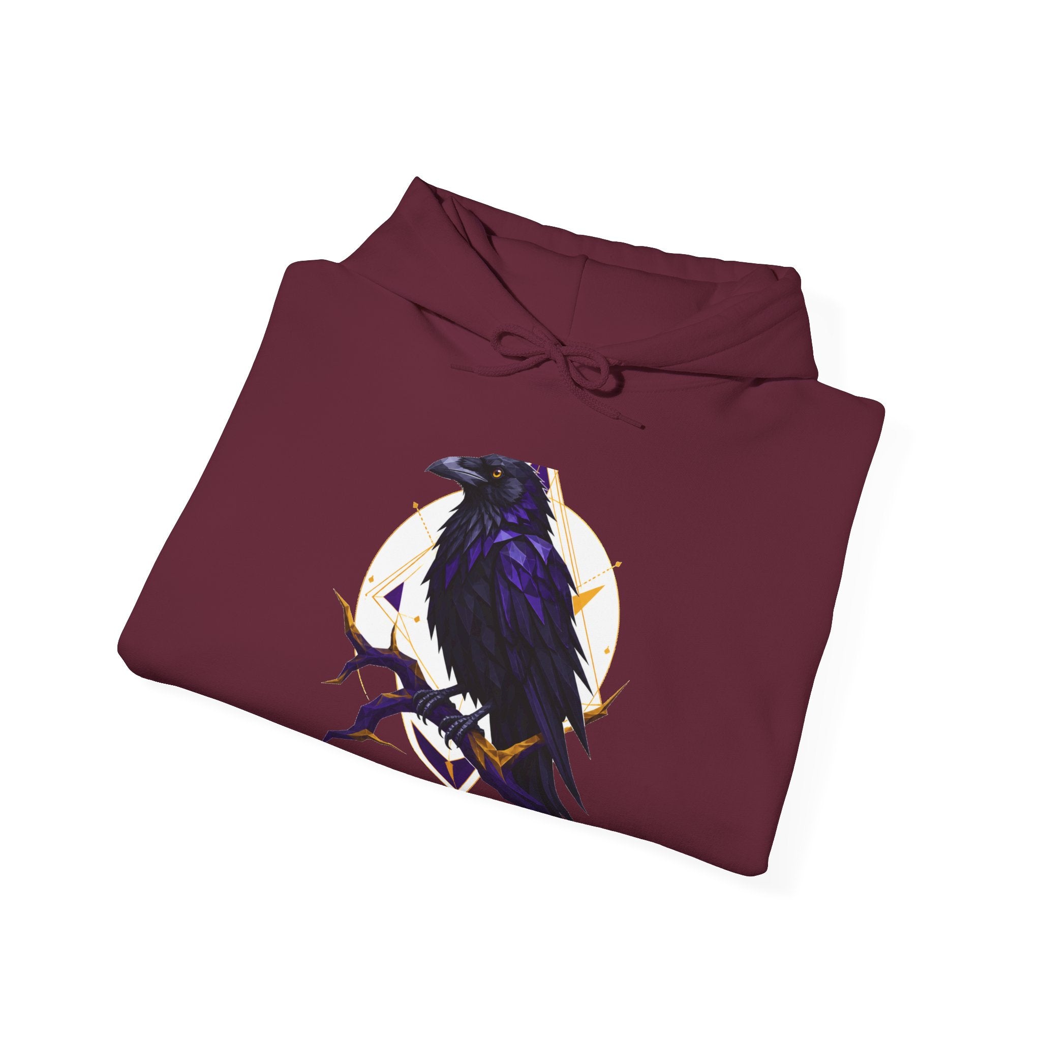 Matching Couple Sweatshirt - Raven & Swan Matching Couple Hooded Sweatshirt Geometric Art His Hers Couple Gift - Design A