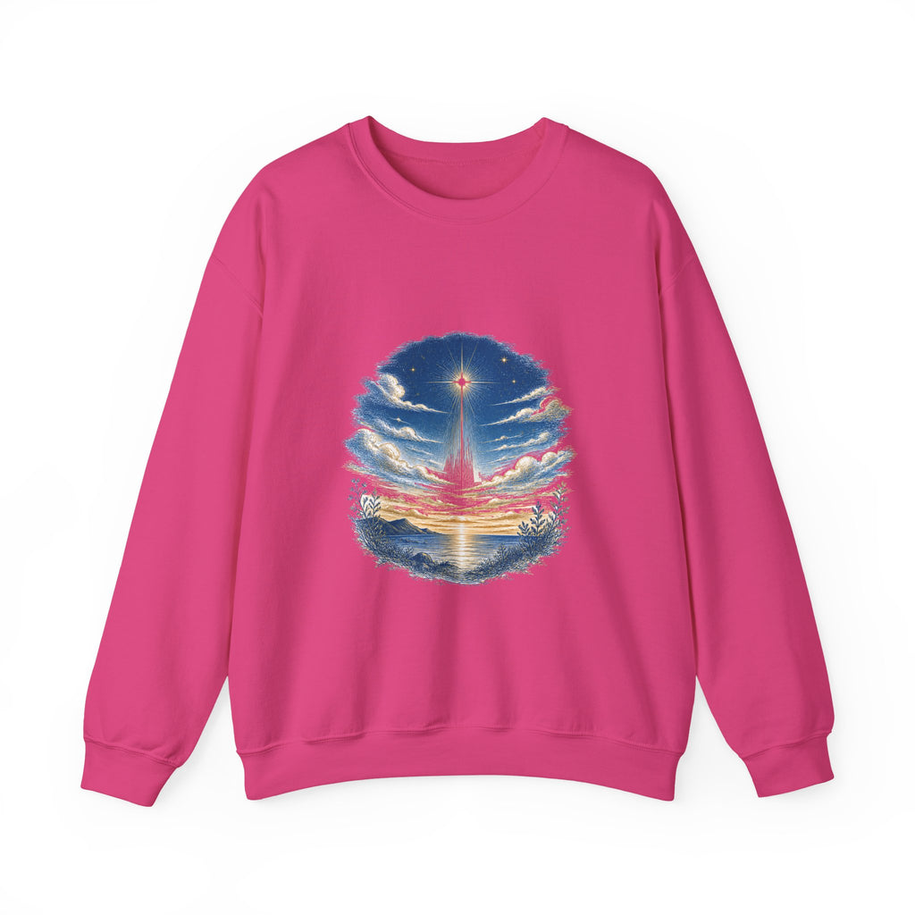 Matching Couple Sweatshirt - Evening & Morning Star Matching Couple Comfort Colors Crew Hand-Drawn Art His Hers Anniversary Gift - Design A