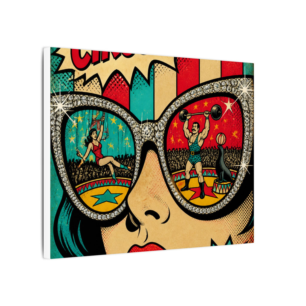 Sunglasses Circus Ring Wall Art Canvas 24×36 Pop Art Restaurant Decor Maximalist Print