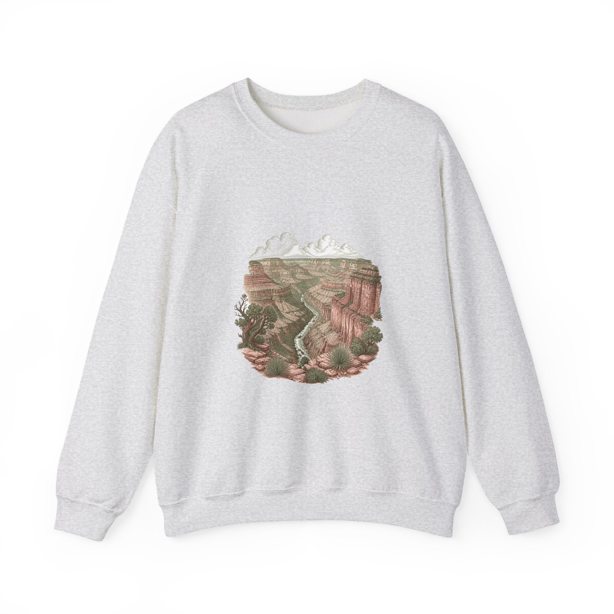 Matching Couple Sweatshirt - Lavender Fields & Canyon Matching Couple Comfort Colors Crew Vintage Art His Hers Honeymoon Gift - Design B