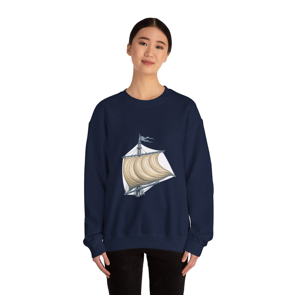 Matching Couple Sweatshirt - Anchor & Sail Matching Couple Premium Fleece Sweatshirt Vintage Art His Hers Honeymoon Gift - Design B