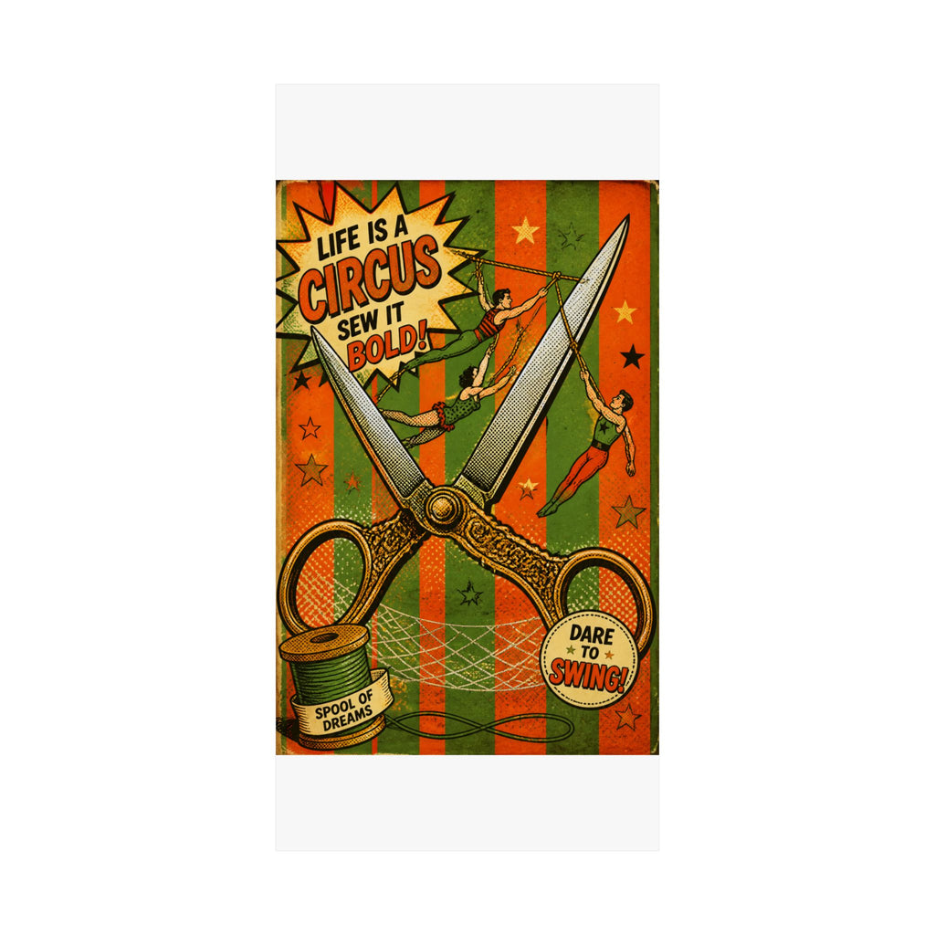 Giant Scissors Trapeze Wall Art Poster 24×36 Pop Art Restaurant Decor Maximalist Print