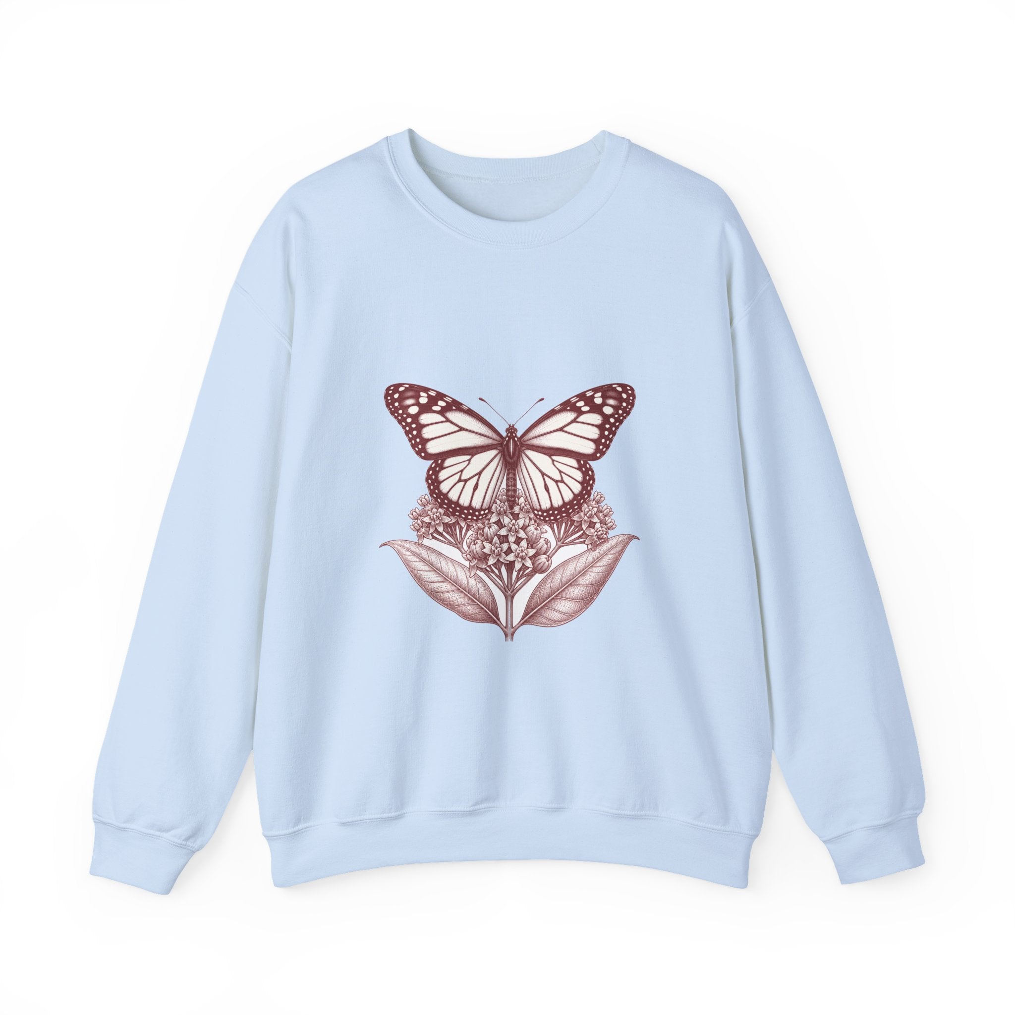 Matching Couple Sweatshirt - Butterfly & Moth Matching Couple Premium Fleece Sweatshirt Vintage Art His Hers Honeymoon Gift - Design A