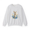 Matching Couple Sweatshirt - Fox & Rabbit Matching Couple Comfort Colors Crew Watercolor Art His Hers Birthday Gift - Design B
