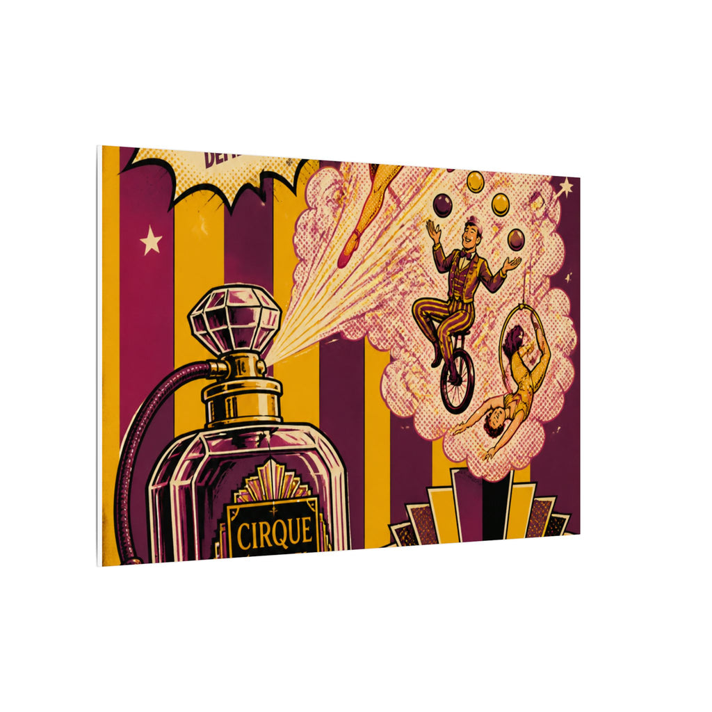 Perfume Bottle Fountain Wall Art Canvas 24×36 Pop Art Restaurant Decor Maximalist Print