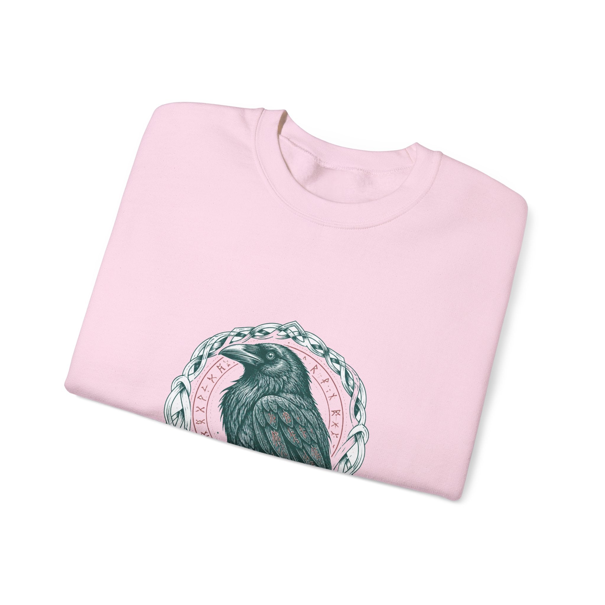 Matching Couple Sweatshirt - Huginn & Muninn Matching Couple Premium Fleece Sweatshirt Hand-Drawn Art His Hers Anniversary Gift - Design A