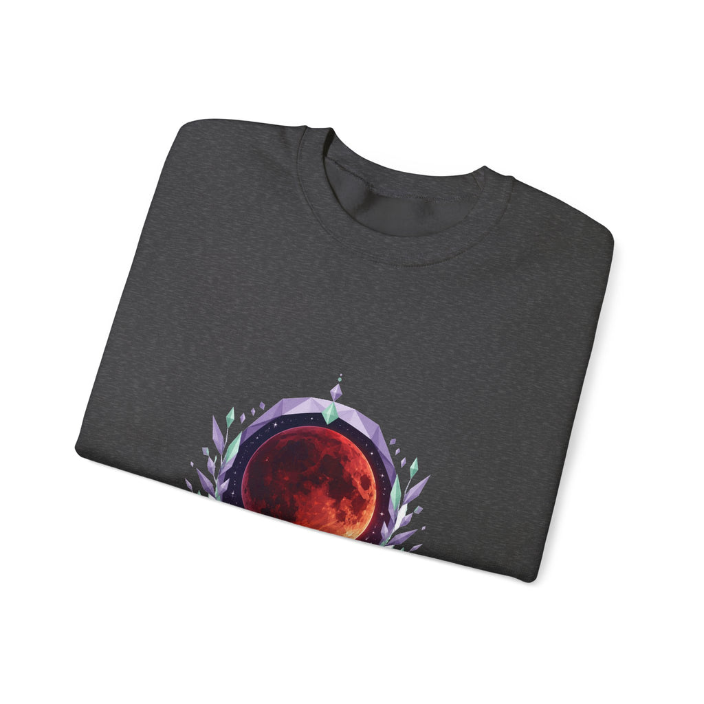 Matching Couple Sweatshirt - Solar & Lunar Eclipse Matching Couple Comfort Colors Crew Geometric Art His Hers Love Gift - Design B