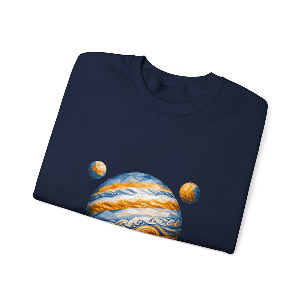 Matching Couple Sweatshirt - Saturn & Jupiter Matching Couple Comfort Colors Crew Geometric Art His Hers Love Gift - Design B