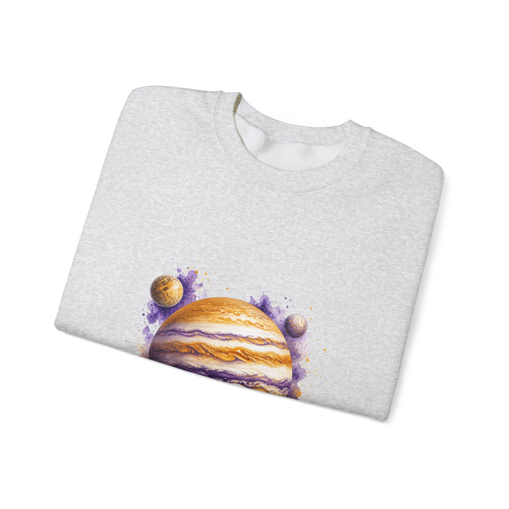 Matching Couple Sweatshirt - Saturn & Jupiter Matching Couple Comfort Colors Crew Watercolor Art His Hers Birthday Gift - Design B