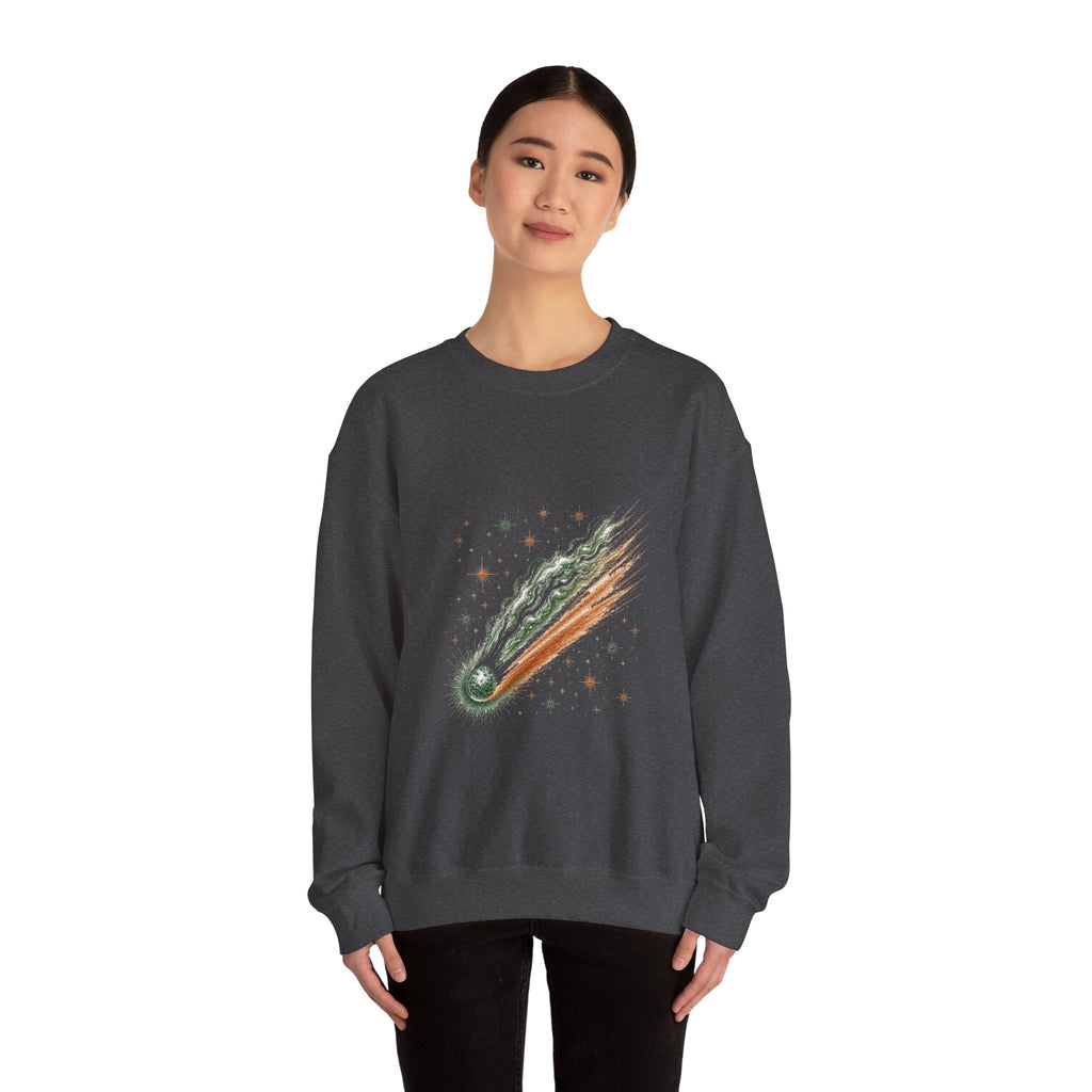 Matching Couple Sweatshirt - Comet & Asteroid Matching Couple Crewneck Sweatshirt Hand-Drawn Art His Hers Best Friend Gift - Design A