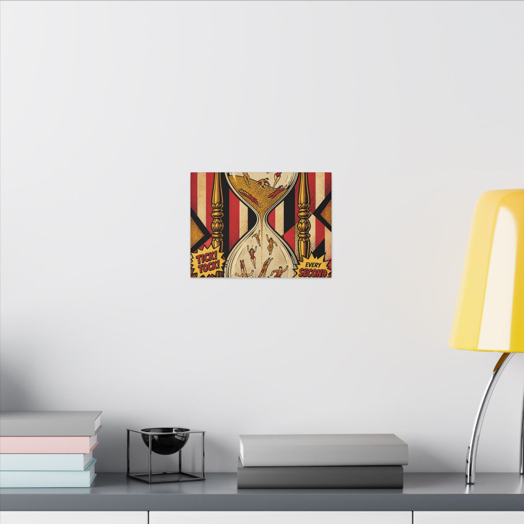 Hourglass Acrobats Wall Art Canvas 16×20 Pop Art Living Room Decor Maximalist Print