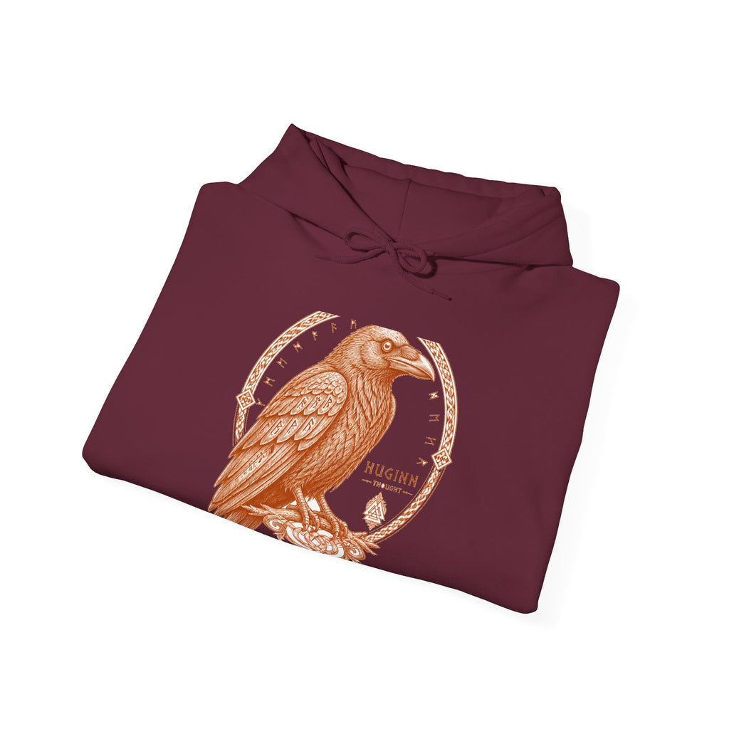 Matching Couple Sweatshirt - Huginn & Muninn Matching Couple Hooded Sweatshirt Vintage Art His Hers Wedding Gift - Design A