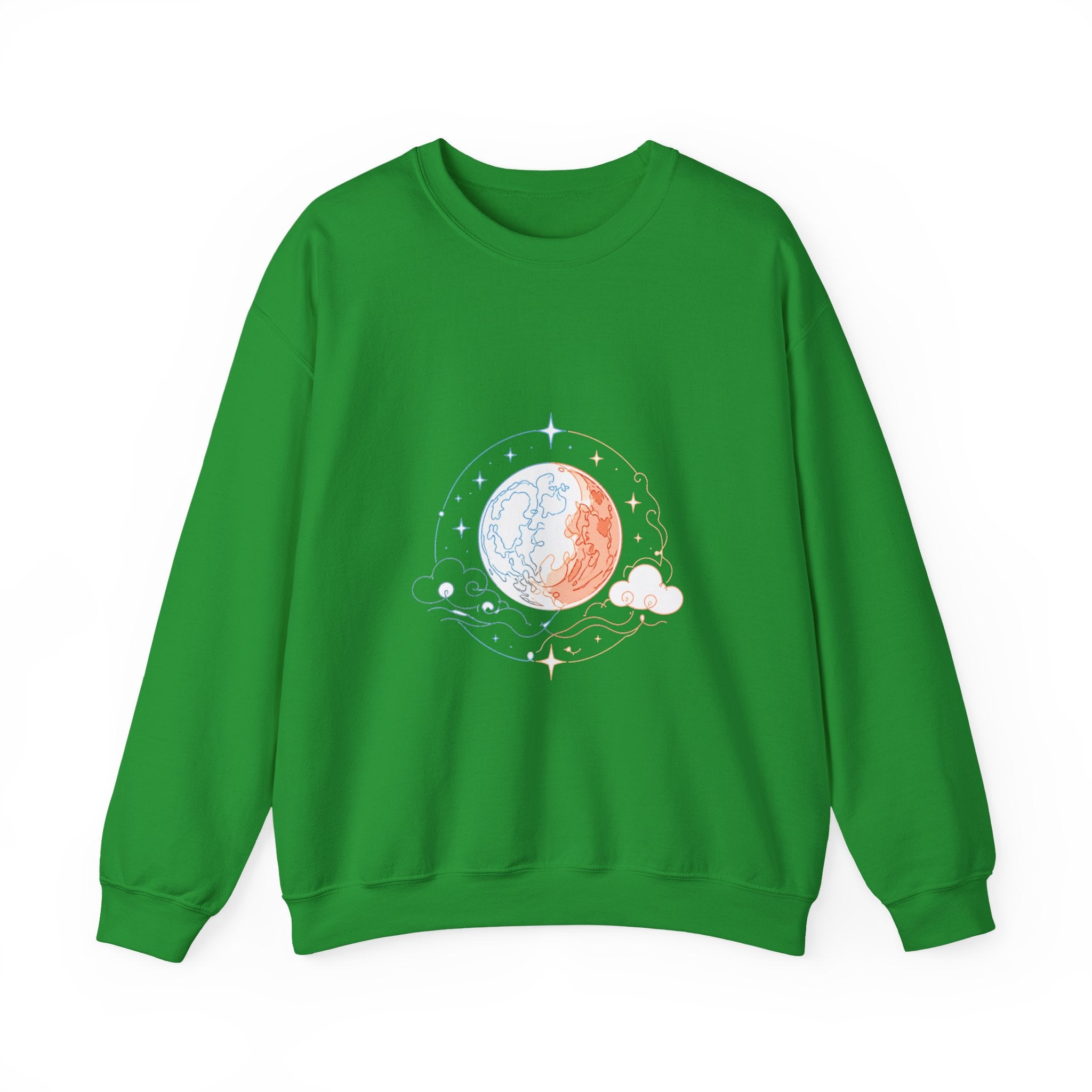 Matching Couple Sweatshirt - Solar & Lunar Eclipse Matching Couple Crewneck Sweatshirt Minimalist Art His Hers Valentine Gift - Design B