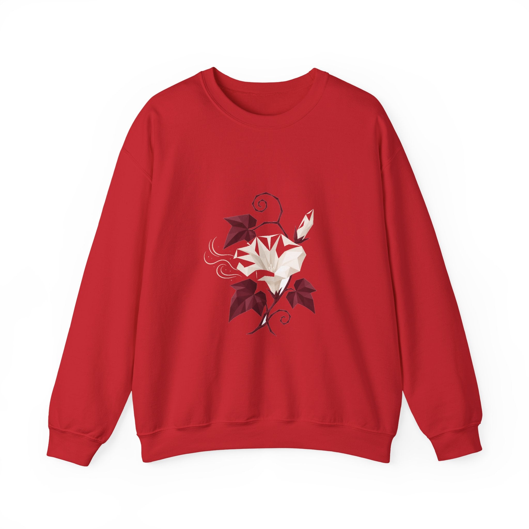 Matching Couple Sweatshirt - Sunflower & Moonflower Matching Couple Premium Fleece Sweatshirt Geometric Art His Hers Love Gift - Design B