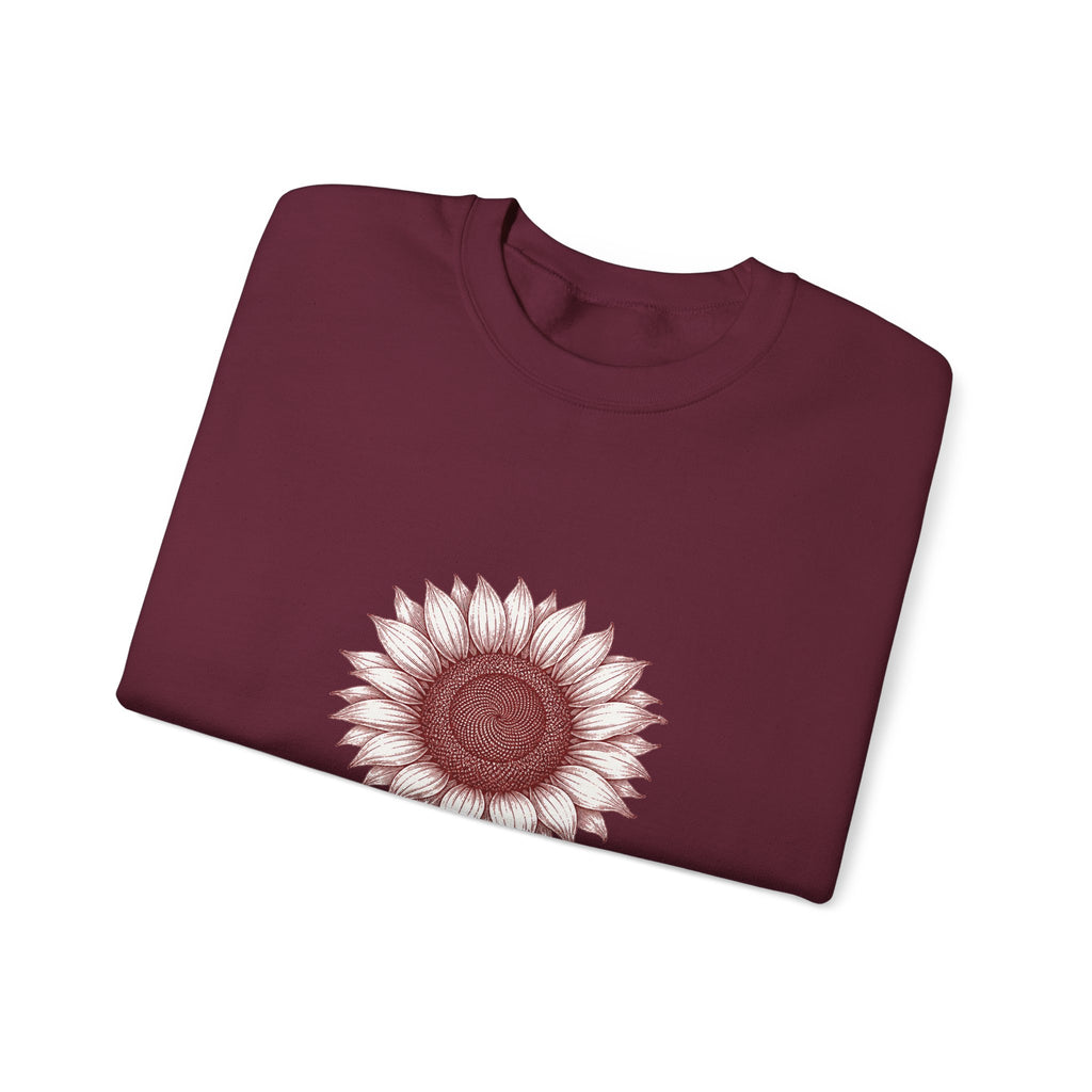 Matching Couple Sweatshirt - Sunflower & Moonflower Matching Couple Premium Fleece Sweatshirt Vintage Art His Hers Honeymoon Gift - Design A