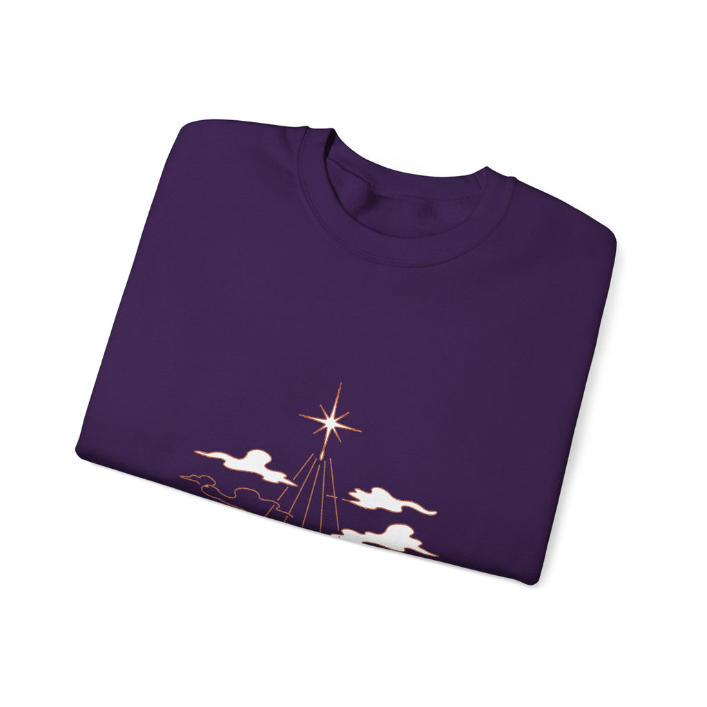 Matching Couple Sweatshirt - Evening & Morning Star Matching Couple Premium Fleece Sweatshirt Minimalist Art His Hers Christmas Gift - Design A