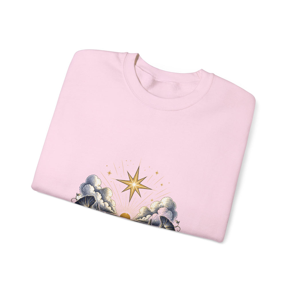 Matching Couple Sweatshirt - Evening & Morning Star Matching Couple Crewneck Sweatshirt Vintage Art His Hers Wedding Gift - Design B