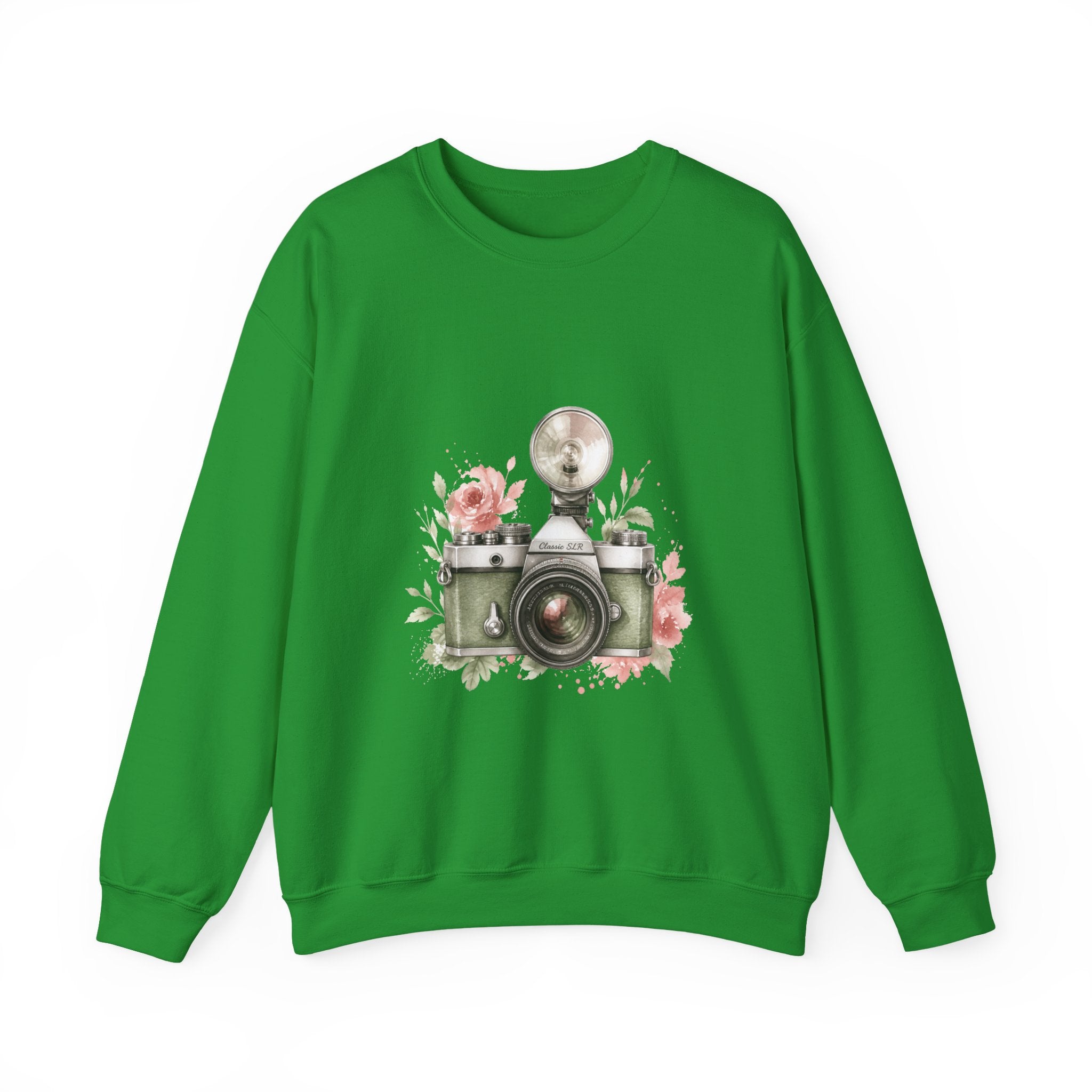 Matching Couple Sweatshirt - Camera & Film Matching Couple Crewneck Sweatshirt Watercolor Art His Hers Engagement Gift - Design A