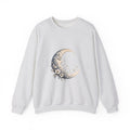 Matching Couple Sweatshirt - Waxing & Waning Moon Matching Couple Premium Fleece Sweatshirt Hand-Drawn Art His Hers Anniversary Gift - Design B
