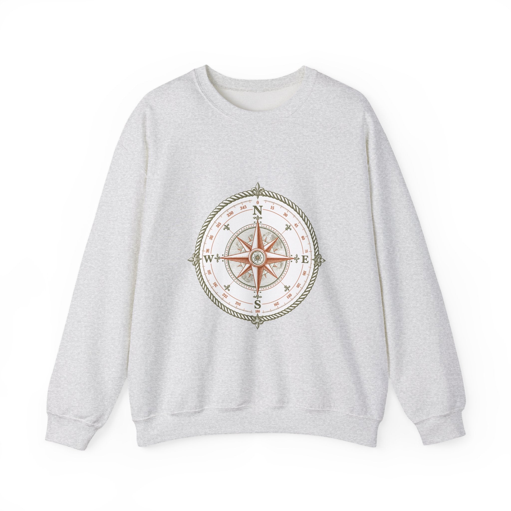 Matching Couple Sweatshirt - Compass North & South Matching Couple Comfort Colors Crew Vintage Art His Hers Honeymoon Gift - Design A