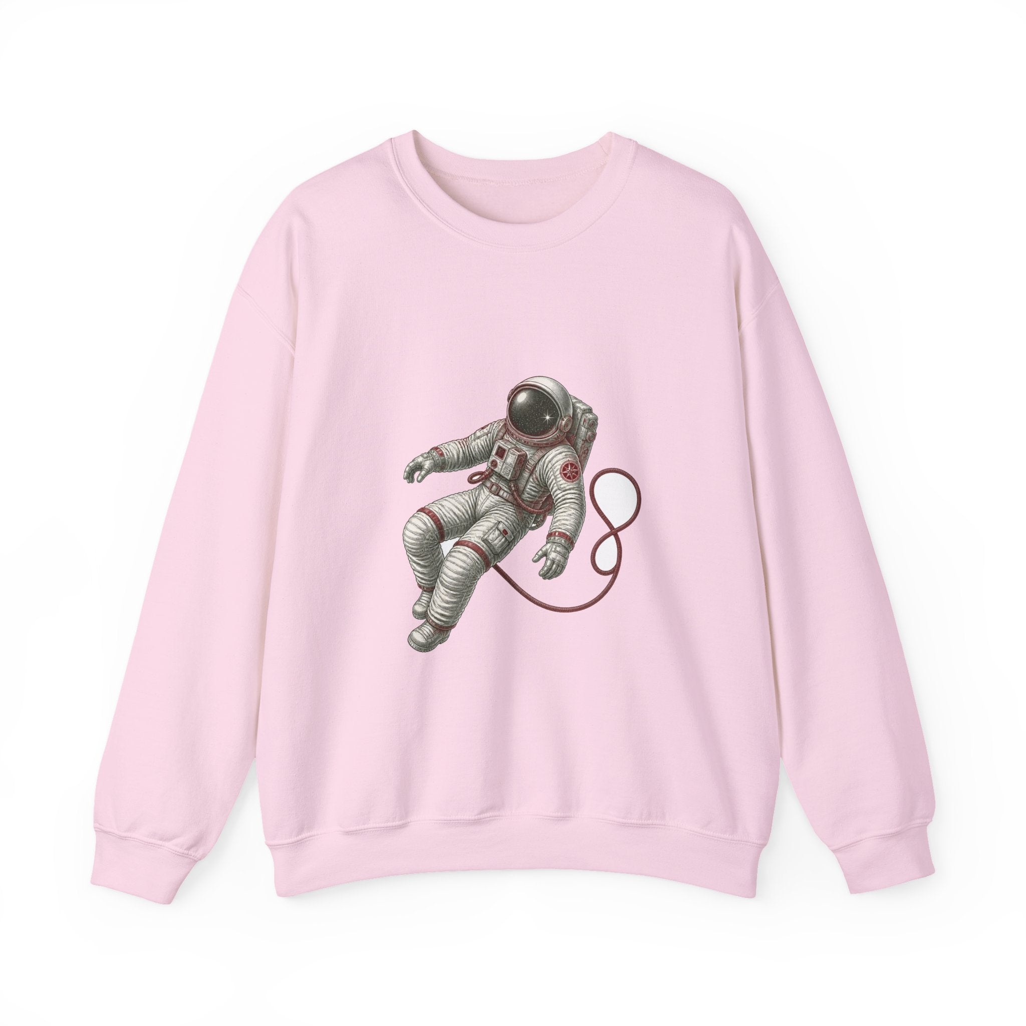 Matching Couple Sweatshirt - Astronaut & Planet Matching Couple Crewneck Sweatshirt Vintage Art His Hers Wedding Gift - Design A