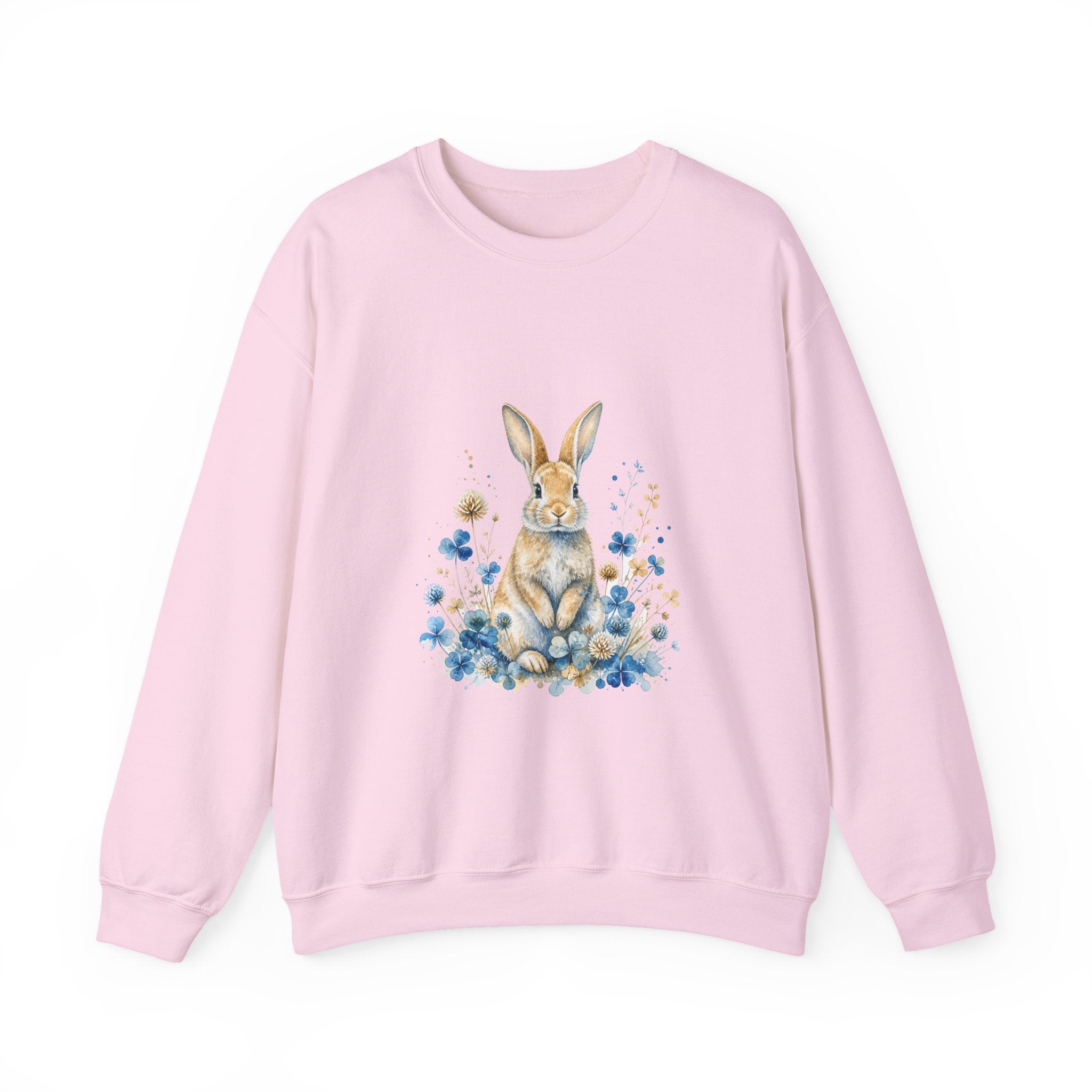 Matching Couple Sweatshirt - Fox & Rabbit Matching Couple Premium Fleece Sweatshirt Watercolor Art His Hers Birthday Gift - Design B