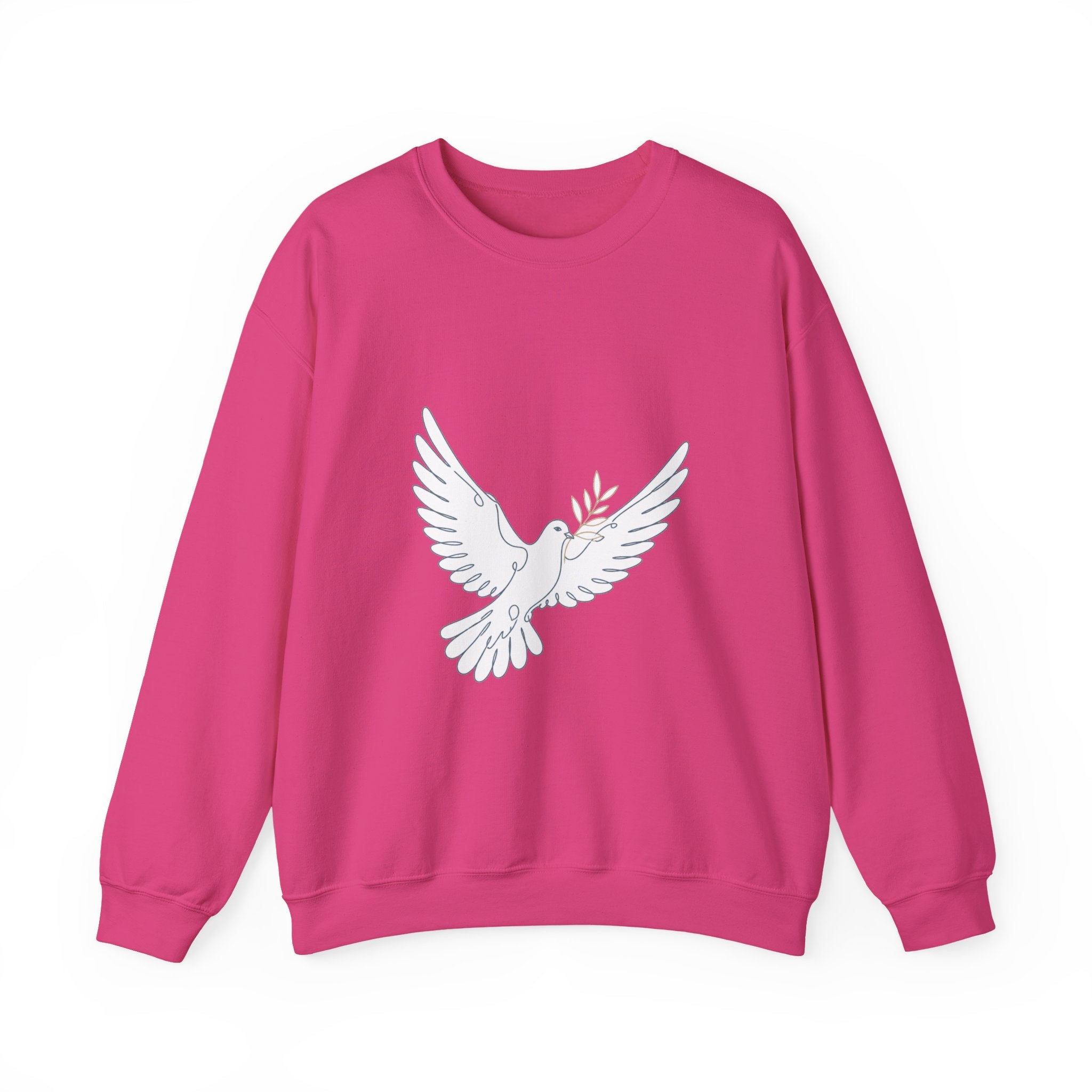 Matching Couple Sweatshirt - Wolf & Dove Matching Couple Comfort Colors Crew Minimalist Art His Hers Christmas Gift - Design B