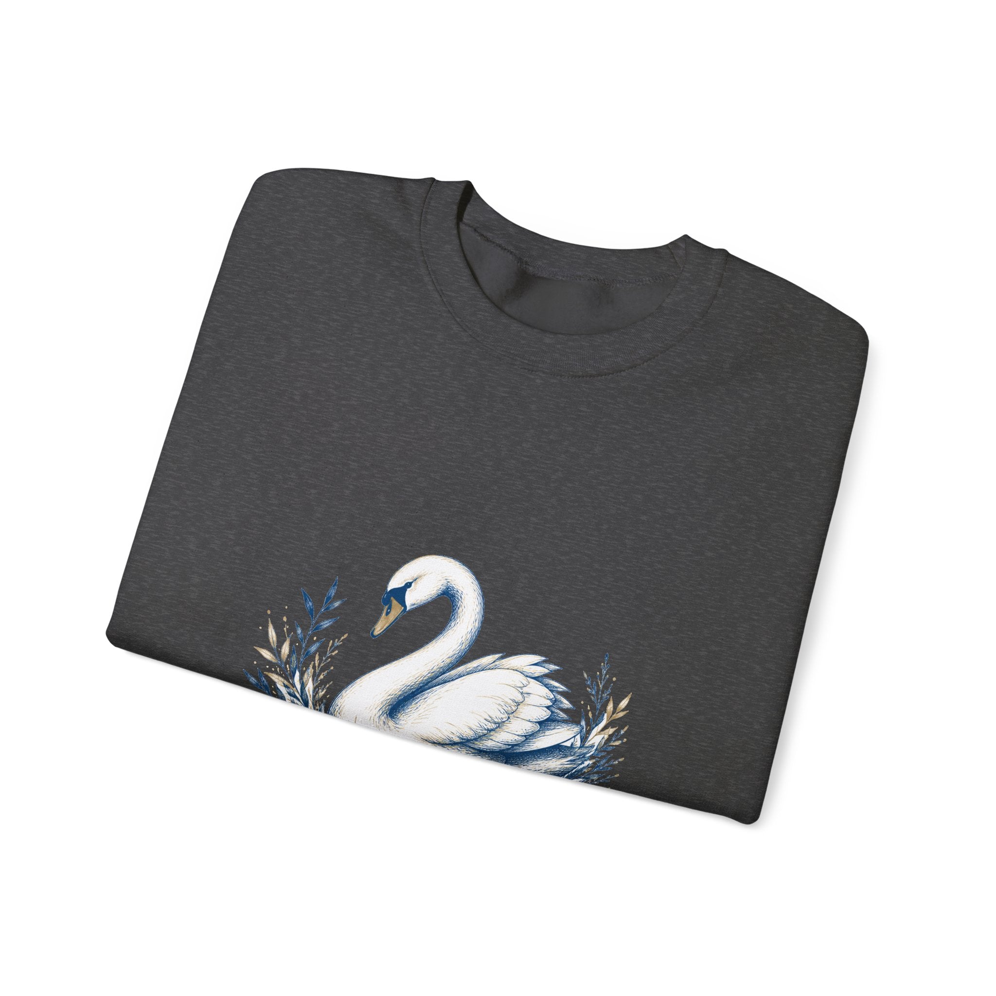 Matching Couple Sweatshirt - Raven & Swan Matching Couple Crewneck Sweatshirt Hand-Drawn Art His Hers Best Friend Gift - Design B