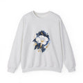 Matching Couple Sweatshirt - Sunflower & Moonflower Matching Couple Premium Fleece Sweatshirt Watercolor Art His Hers Birthday Gift - Design B