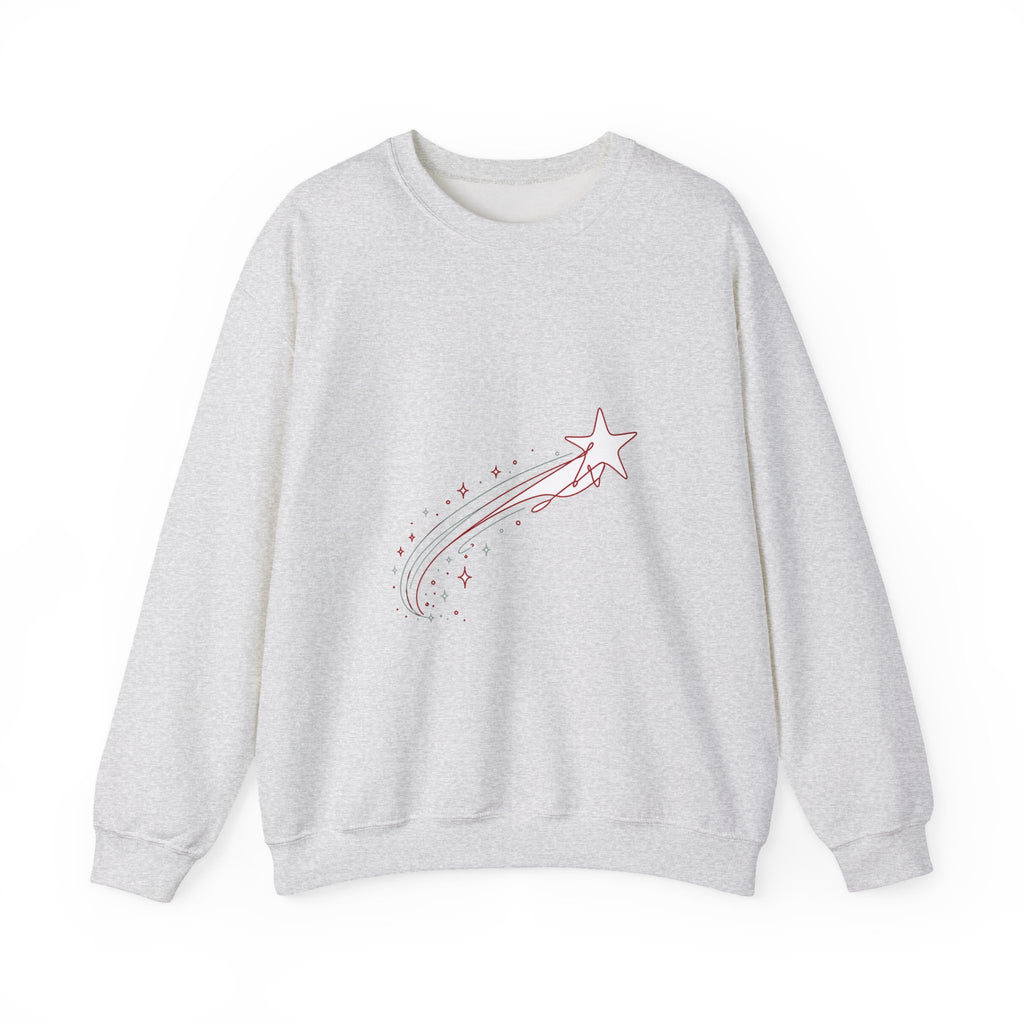Matching Couple Sweatshirt - Shooting Star & North Star Matching Couple Crewneck Sweatshirt Minimalist Art His Hers Valentine Gift - Design A