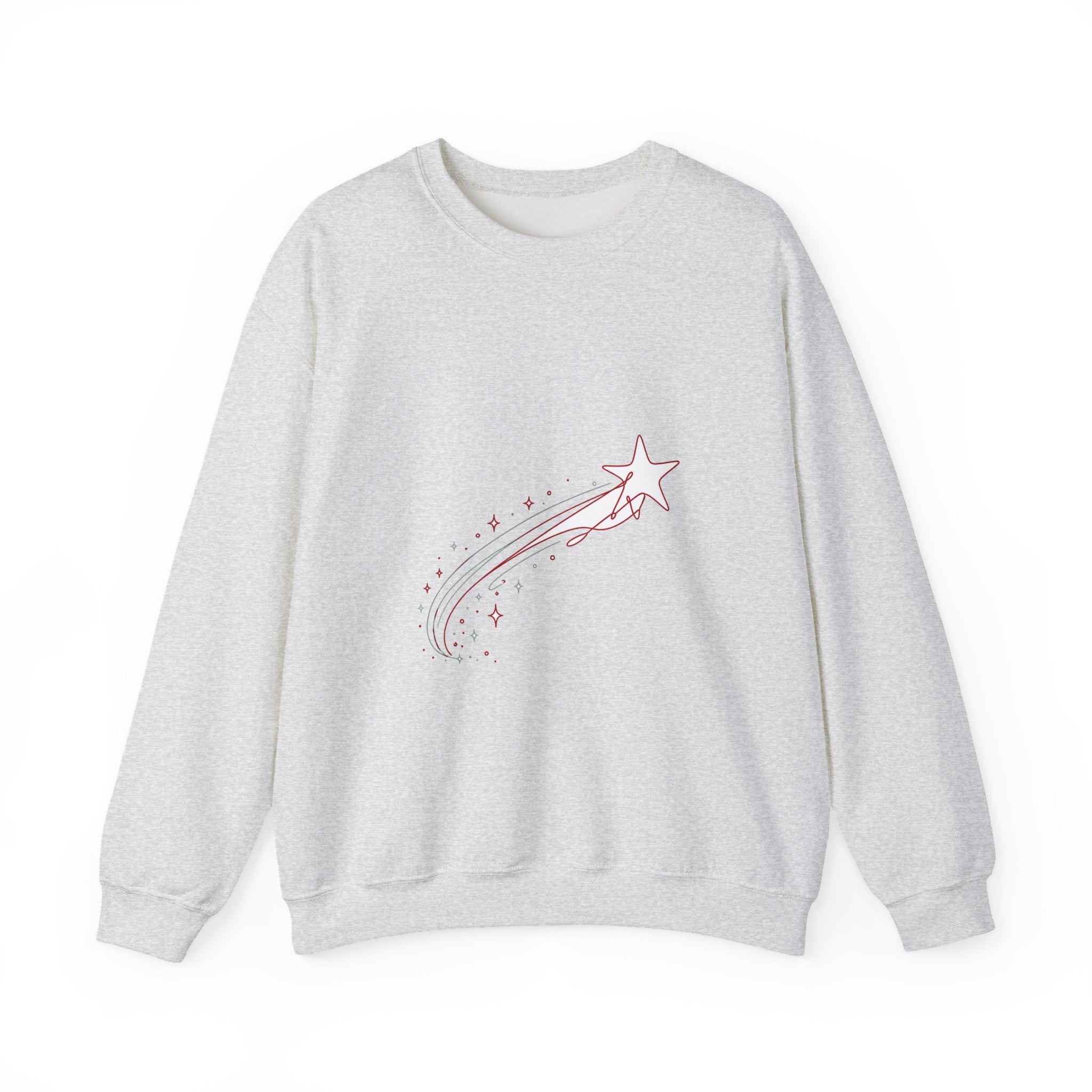 Matching Couple Sweatshirt - Shooting Star & North Star Matching Couple Crewneck Sweatshirt Minimalist Art His Hers Valentine Gift - Design A