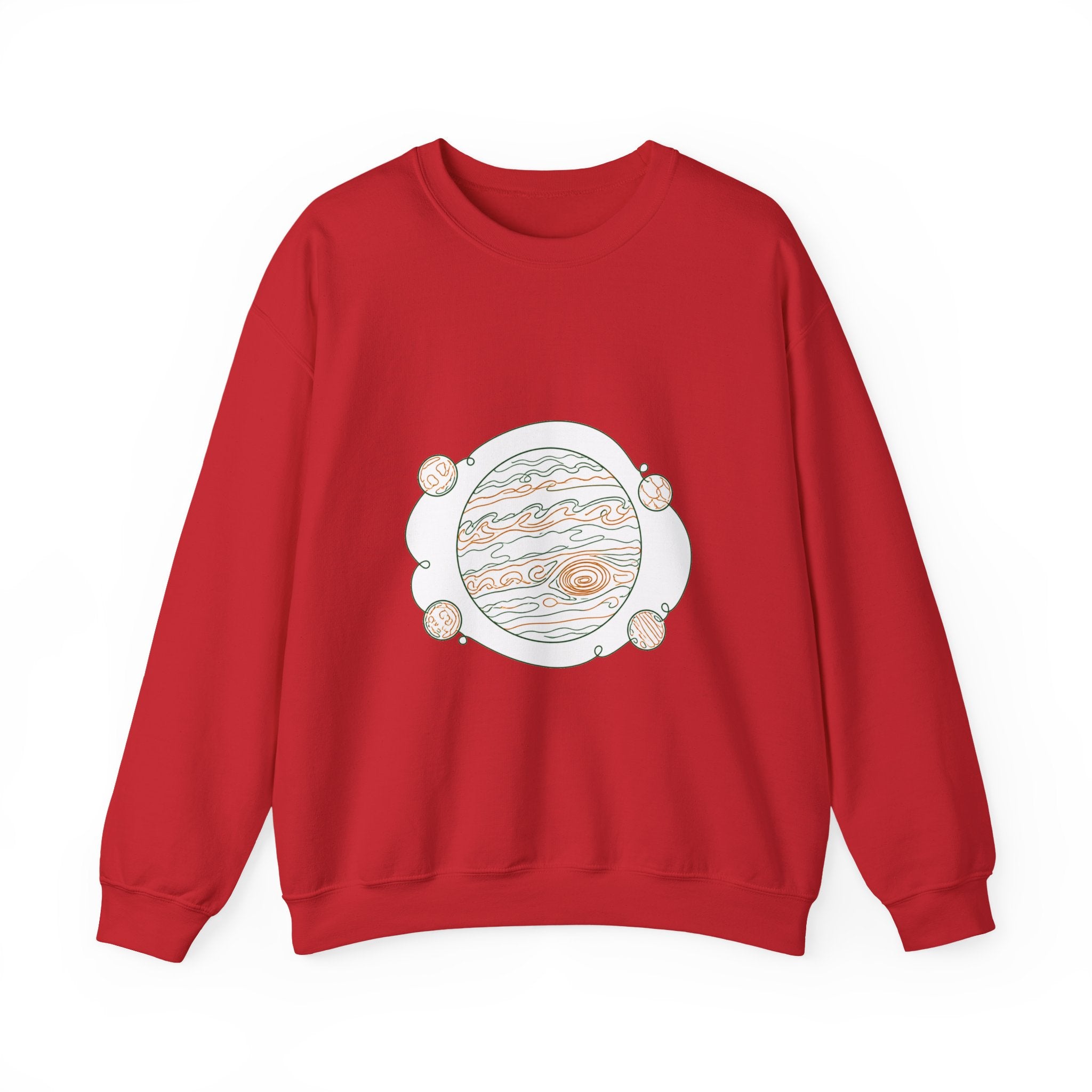 Matching Couple Sweatshirt - Saturn & Jupiter Matching Couple Comfort Colors Crew Minimalist Art His Hers Christmas Gift - Design B