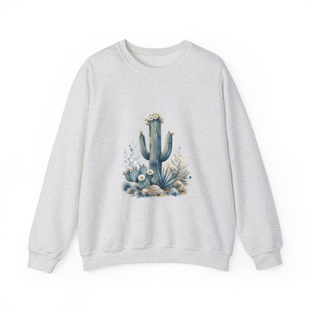 Matching Couple Sweatshirt - Desert & Rainforest Matching Couple Premium Fleece Sweatshirt Watercolor Art His Hers Birthday Gift - Design A