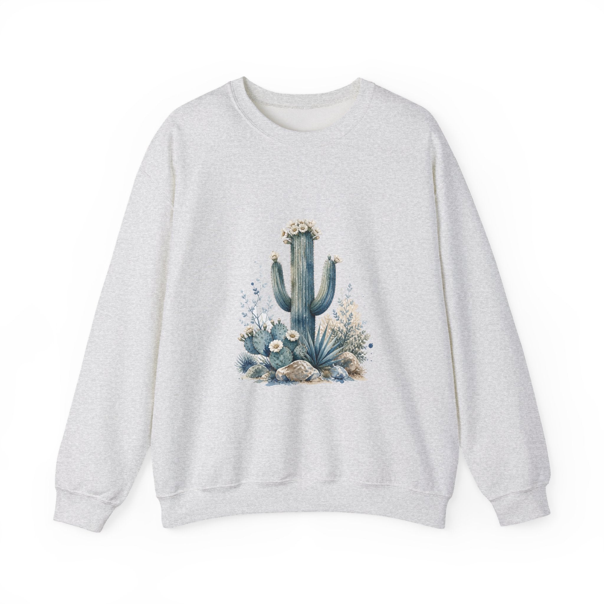 Matching Couple Sweatshirt - Desert & Rainforest Matching Couple Premium Fleece Sweatshirt Watercolor Art His Hers Birthday Gift - Design A