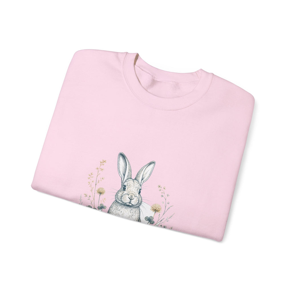 Matching Couple Sweatshirt - Fox & Rabbit Matching Couple Crewneck Sweatshirt Hand-Drawn Art His Hers Best Friend Gift - Design B