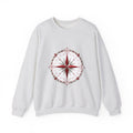 Matching Couple Sweatshirt - Compass North & South Matching Couple Crewneck Sweatshirt Geometric Art His Hers Couple Gift - Design A