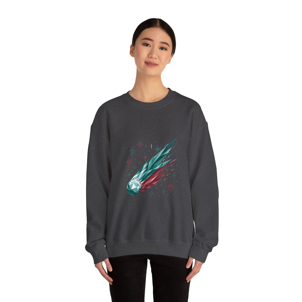 Matching Couple Sweatshirt - Comet & Asteroid Matching Couple Comfort Colors Crew Geometric Art His Hers Love Gift - Design A