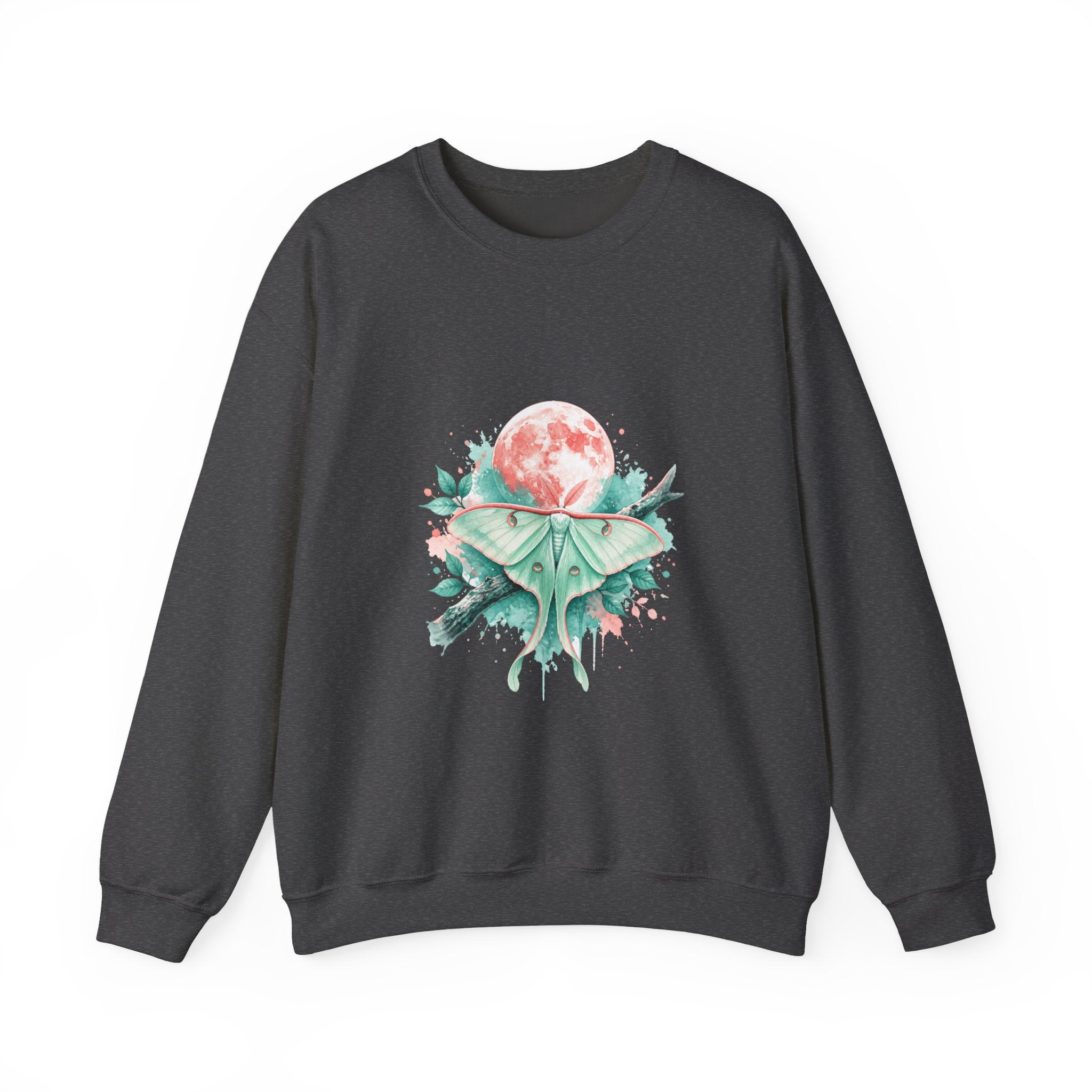 Matching Couple Sweatshirt - Butterfly & Moth Matching Couple Crewneck Sweatshirt Watercolor Art His Hers Engagement Gift - Design B