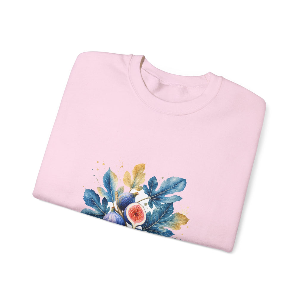 Matching Couple Sweatshirt - Olive Branch & Fig Matching Couple Comfort Colors Crew Watercolor Art His Hers Birthday Gift - Design B