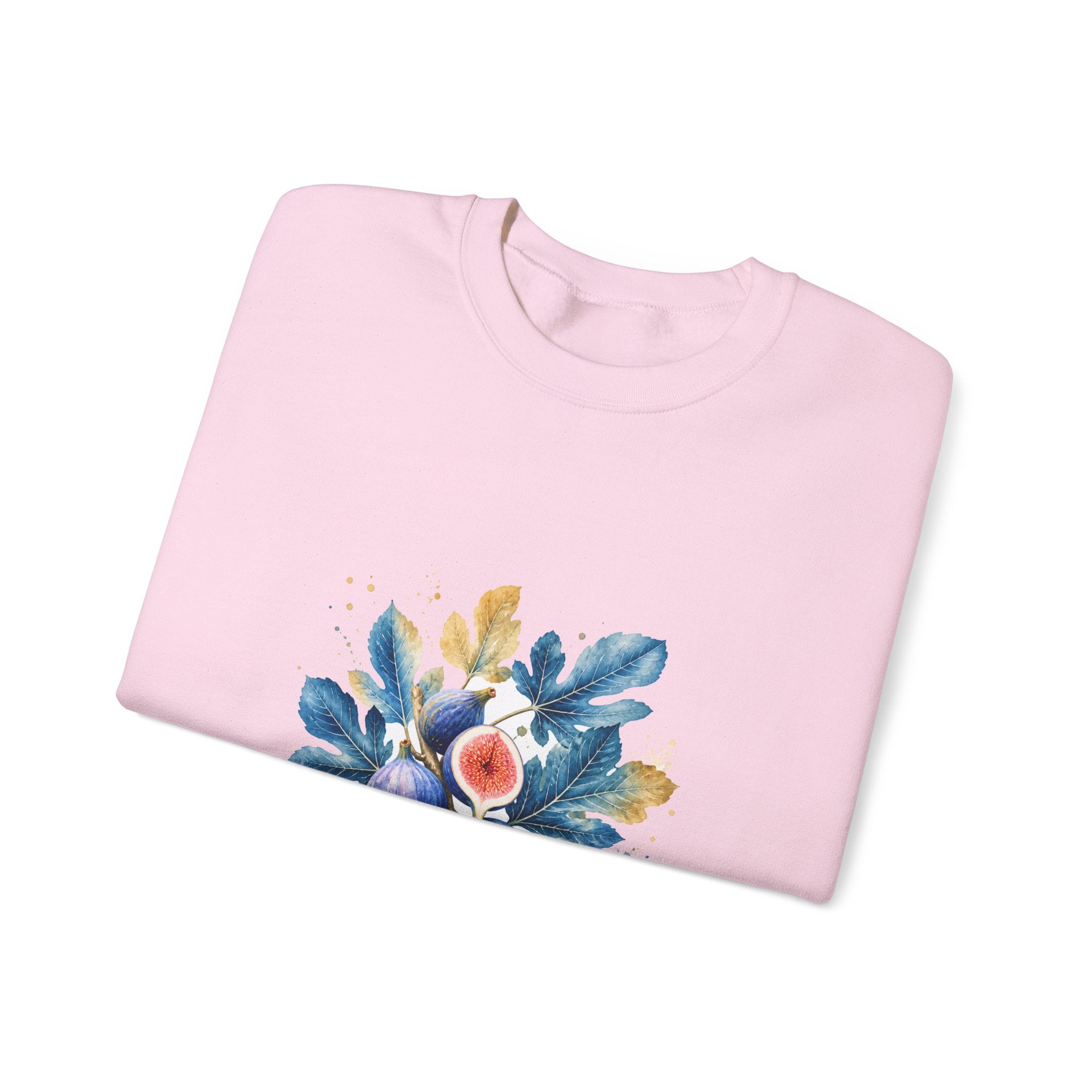 Matching Couple Sweatshirt - Olive Branch & Fig Matching Couple Comfort Colors Crew Watercolor Art His Hers Birthday Gift - Design B
