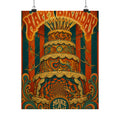 Birthday Cake Trapeze Wall Art Poster 18×24 Psychedelic Cafe Decor Maximalist Print