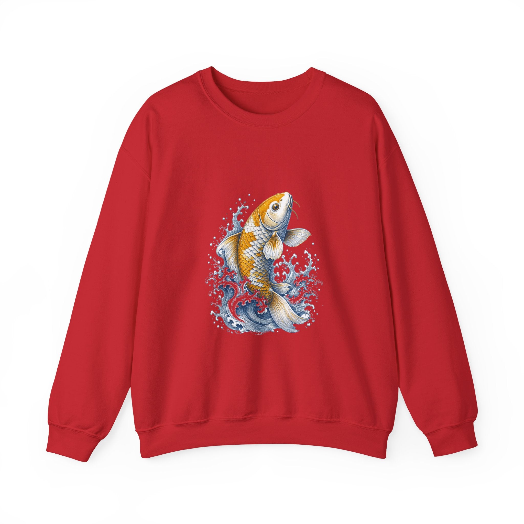 Matching Couple Sweatshirt - Koi Fish Yin Yang Matching Couple Comfort Colors Crew Vintage Art His Hers Honeymoon Gift - Design A