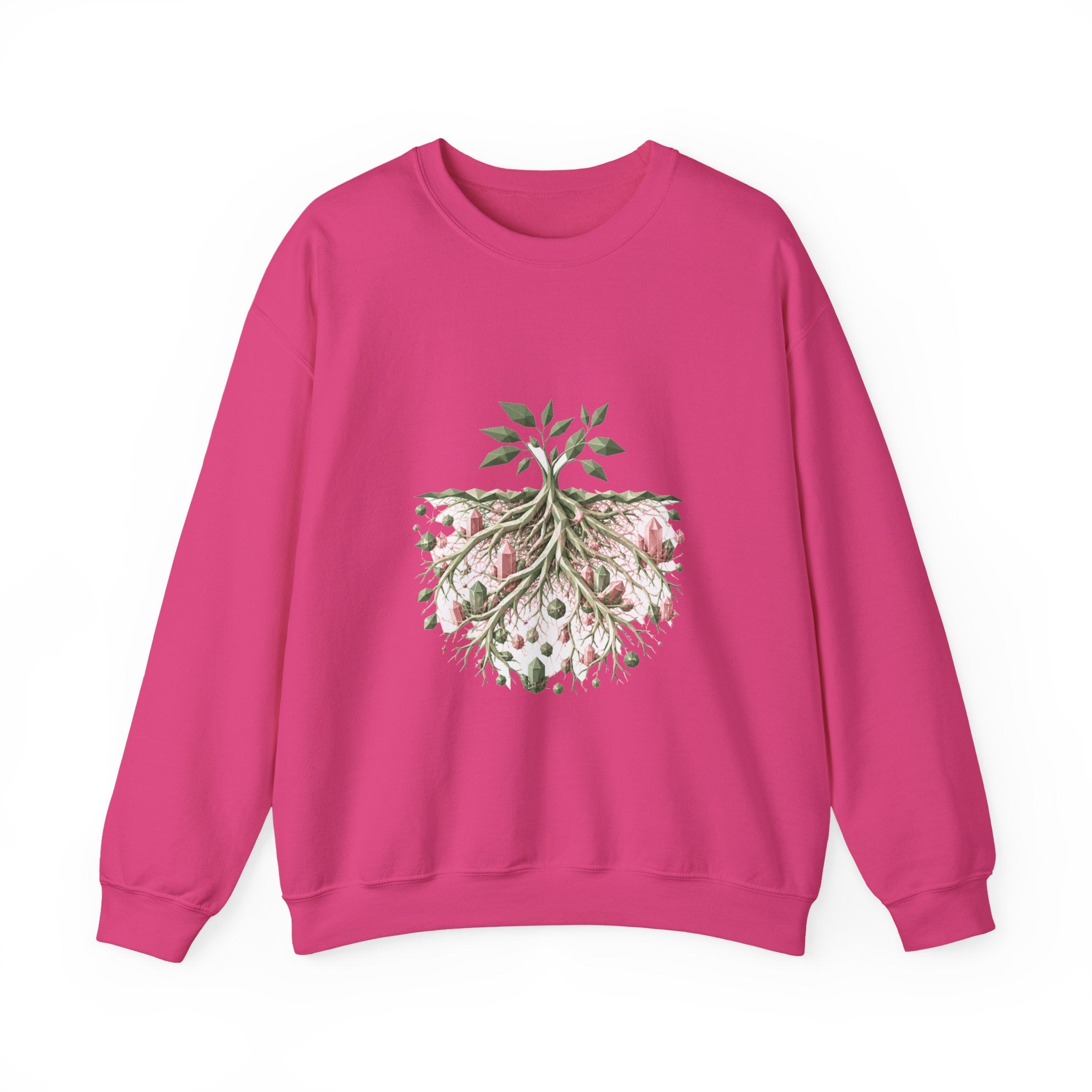 Matching Couple Sweatshirt - Ancient Oak & Deep Roots Matching Couple Crewneck Sweatshirt Geometric Art His Hers Couple Gift - Design B