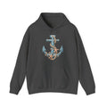Matching Couple Sweatshirt - Anchor & Sail Matching Couple Hooded Sweatshirt Vintage Art His Hers Wedding Gift - Design A