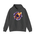 Matching Couple Sweatshirt - Solar & Lunar Eclipse Matching Couple Hooded Sweatshirt Watercolor Art His Hers Engagement Gift - Design A