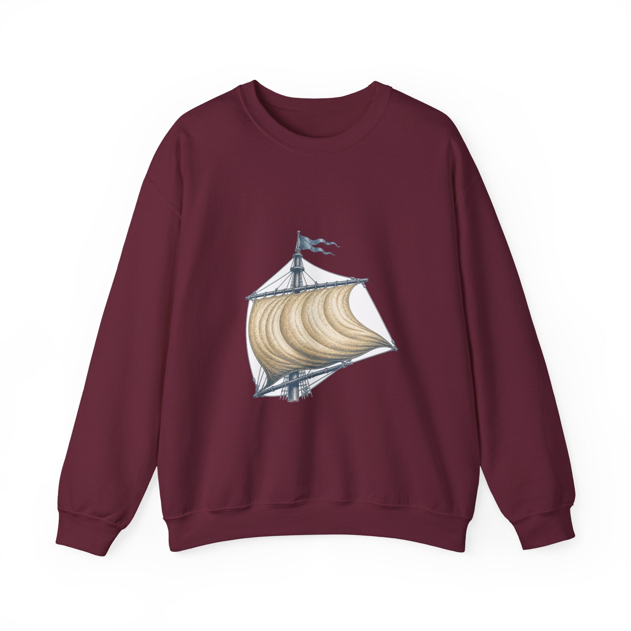 Matching Couple Sweatshirt - Anchor & Sail Matching Couple Premium Fleece Sweatshirt Vintage Art His Hers Honeymoon Gift - Design B