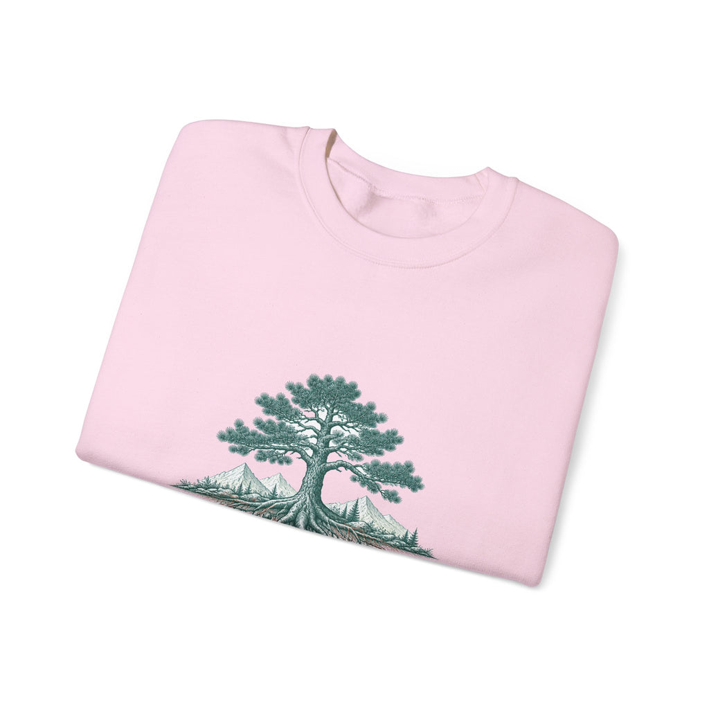 Matching Couple Sweatshirt - Ancient Oak & Deep Roots Matching Couple Premium Fleece Sweatshirt Vintage Art His Hers Honeymoon Gift - Design B